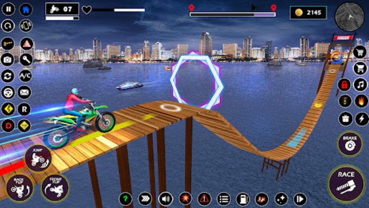 自行车比赛游戏：自行车特技 3D