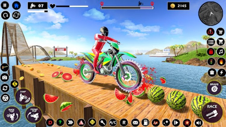 自行车比赛游戏：自行车特技 3D