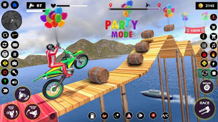 自行车比赛游戏：自行车特技 3D