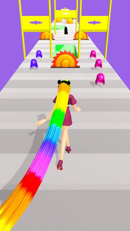 Long Hair Running Game Race 3D
