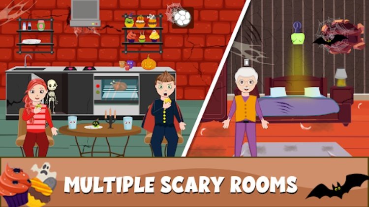 假装我奶奶的恐怖小镇：鬼屋游戏