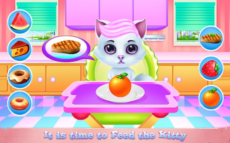 Cute Kitty Caring and Dressup