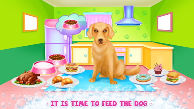 Cute Lady Labrador Caring