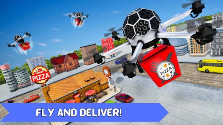 Deliver Pizza Drone Simulator
