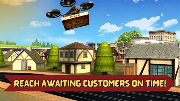 Deliver Pizza Drone Simulator