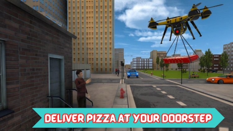 Deliver Pizza Drone Simulator