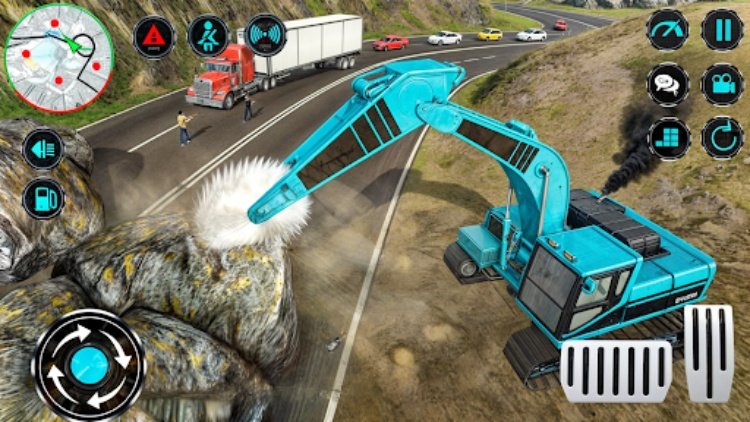 Heavy Excavator Rock Mining