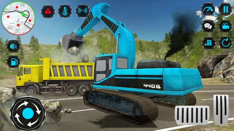 Heavy Excavator Rock Mining