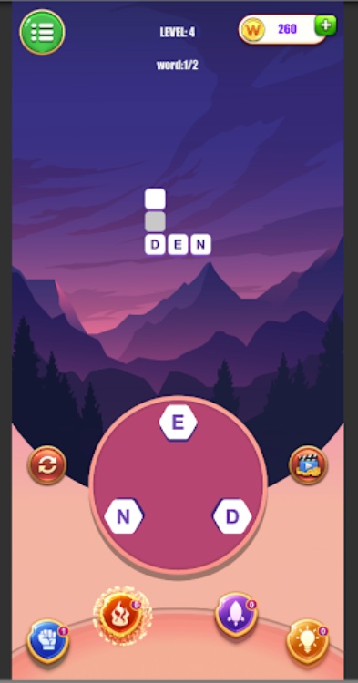 Word Connect crossword puzzle