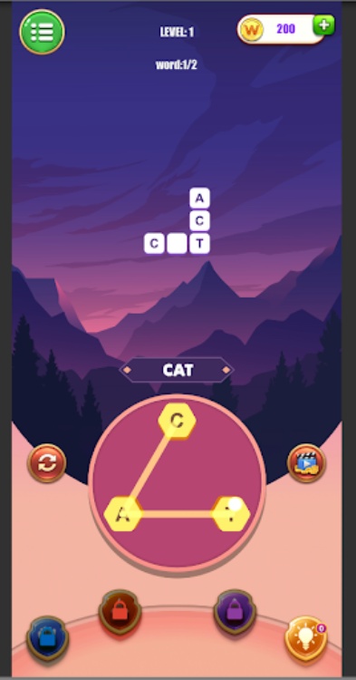 Word Connect crossword puzzle