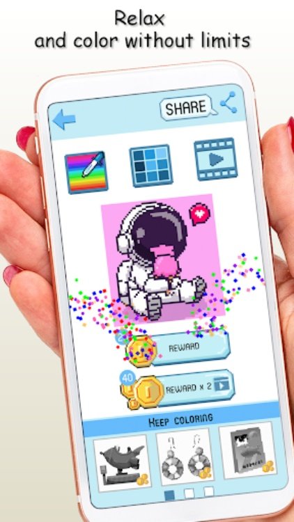 Pixyfy: pixel art and coloring