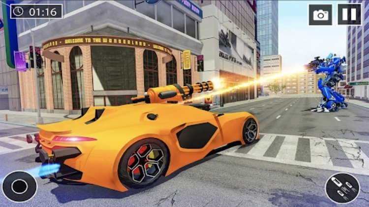 Police Car US War Robot Games