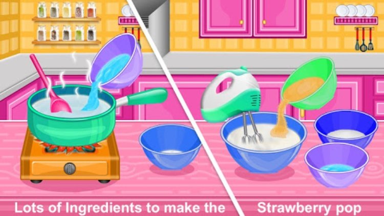 Strawberry Pops Cooking Games