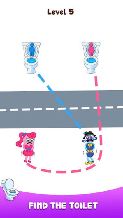 Path To Toilet: Draw To Line