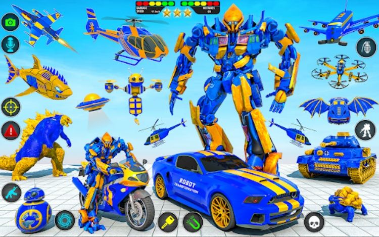 Multi Robot Car Transform Game