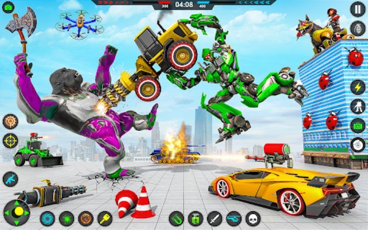 Multi Robot Car Transform Game