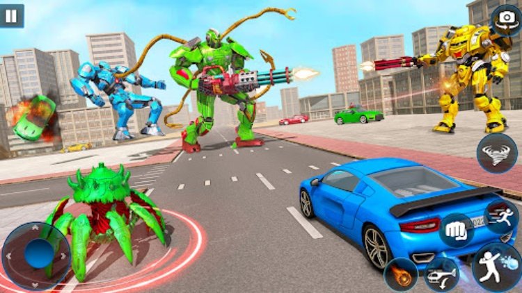 章鱼机器人汽车机器人游戏