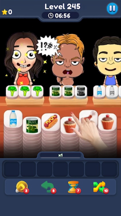 Food Match 3D：方块拼图