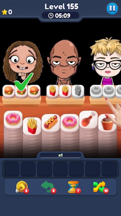 Food Match 3D：方块拼图