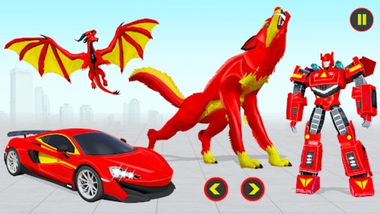Wolf Robot Car Transform Game