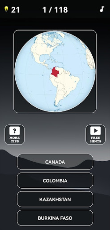 Guess the World Map Quiz