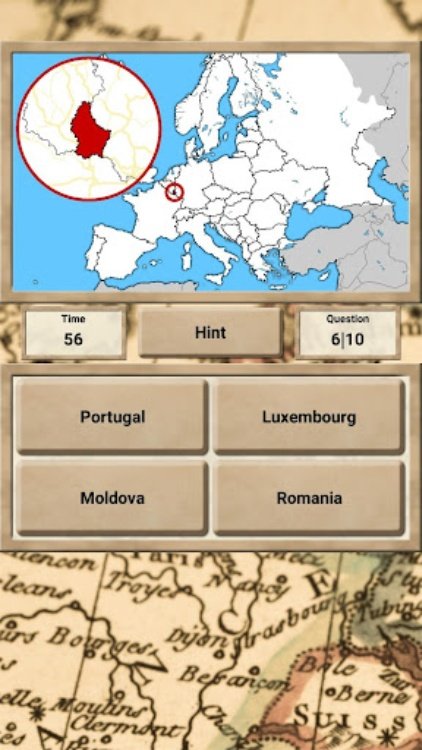 Europe Geography  Quiz Game