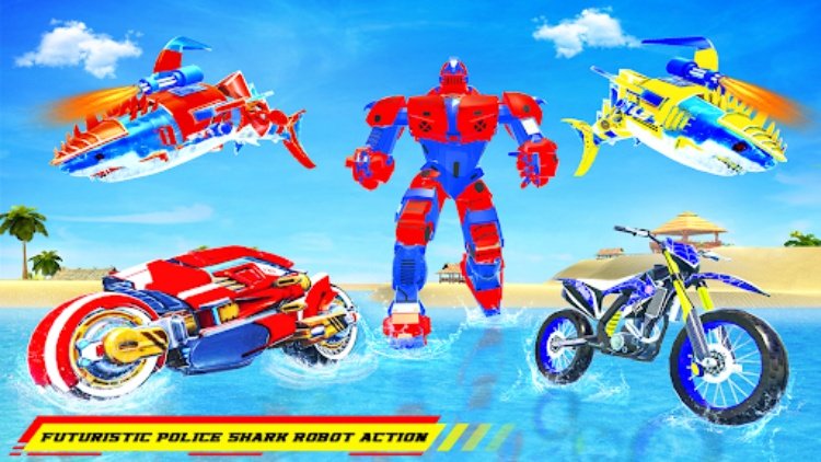 Shark Robot Transform Bike War