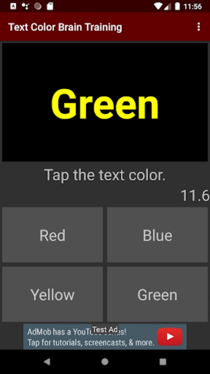 Text Color Brain training