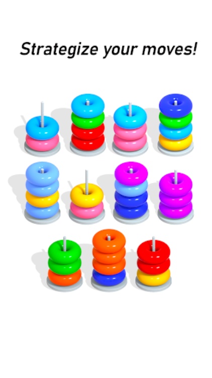 色环：环排序 ASMR 3D