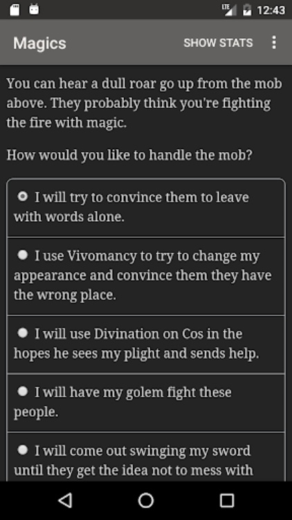 Choice of Magics