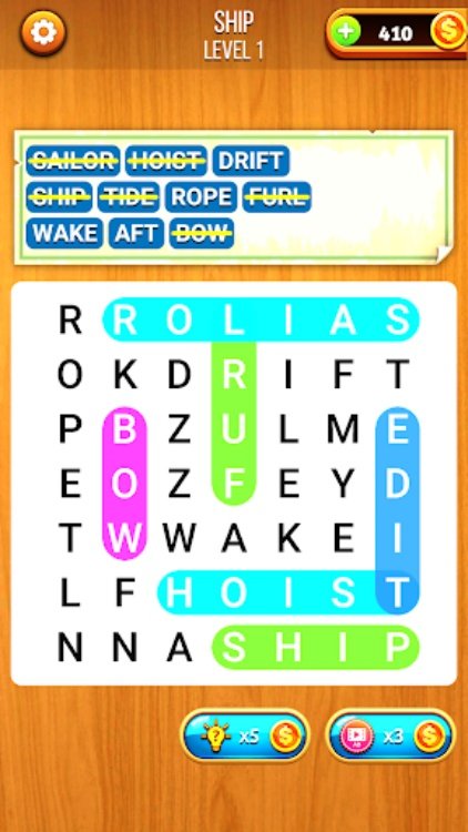 单词搜索  具有挑战性的游戏