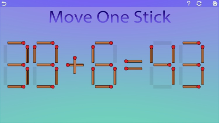 Matches. Matchstick math game.