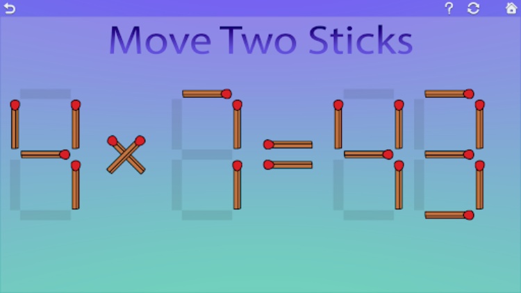 Matches. Matchstick math game.