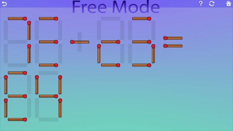Matches. Matchstick math game.