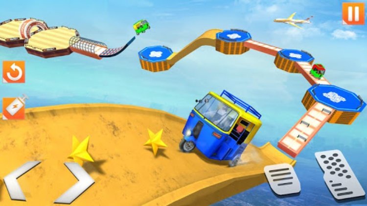 Rickshaw Stunt Driving Games