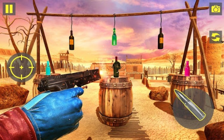 Real 3D Bottle Shooting Game