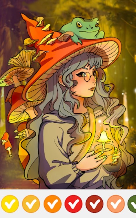 动漫漫画颜色的数字  卡哇伊着色书