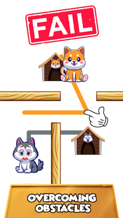 Dog rush: Draw to save games