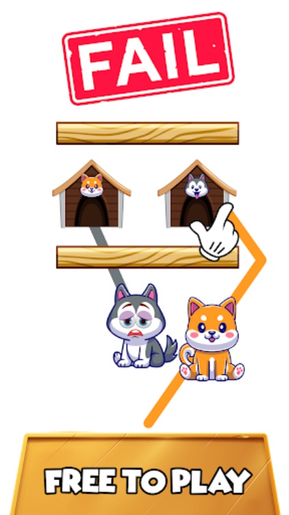 Dog rush: Draw to save games