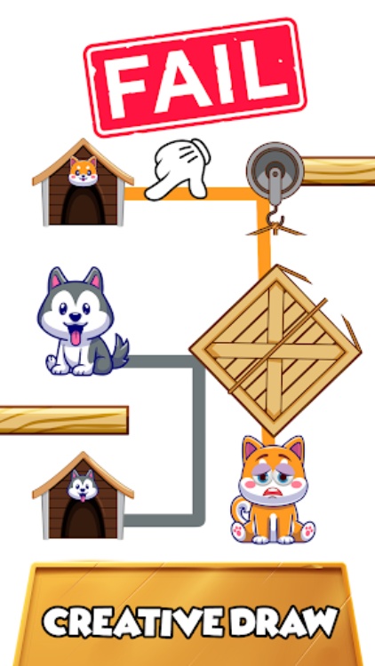 Dog rush: Draw to save games