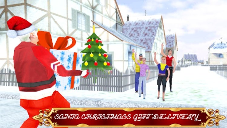 Santa Christmas Gift Delivery