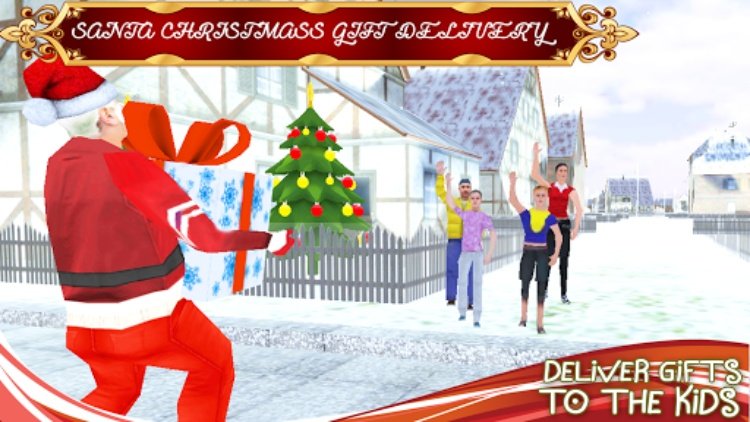 Santa Christmas Gift Delivery