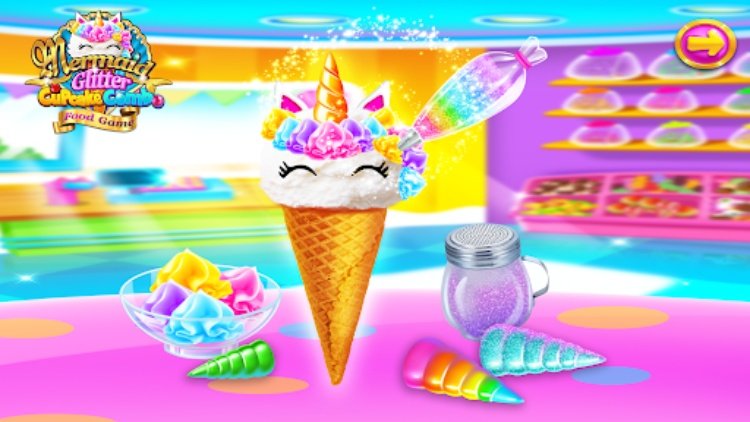 Mermaid Glitter Cupcake Chef