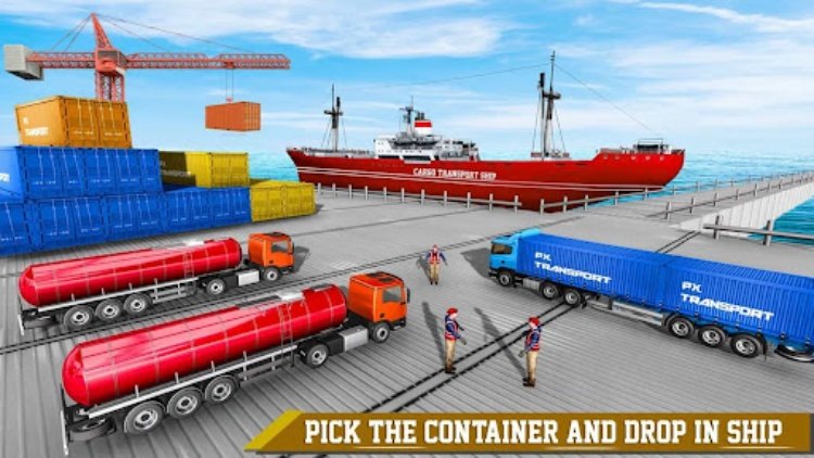Cargo Transport Truck Driving