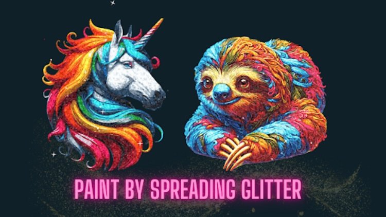 Glitty: glitter coloring books