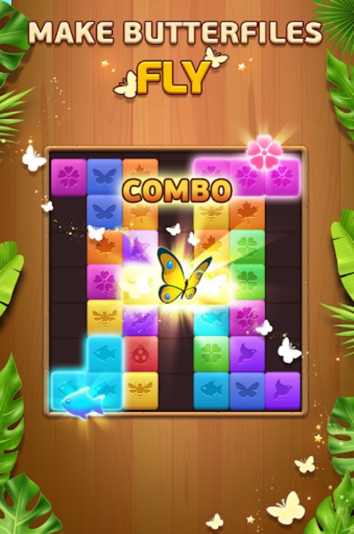 Triple Butterfly: block puzzle