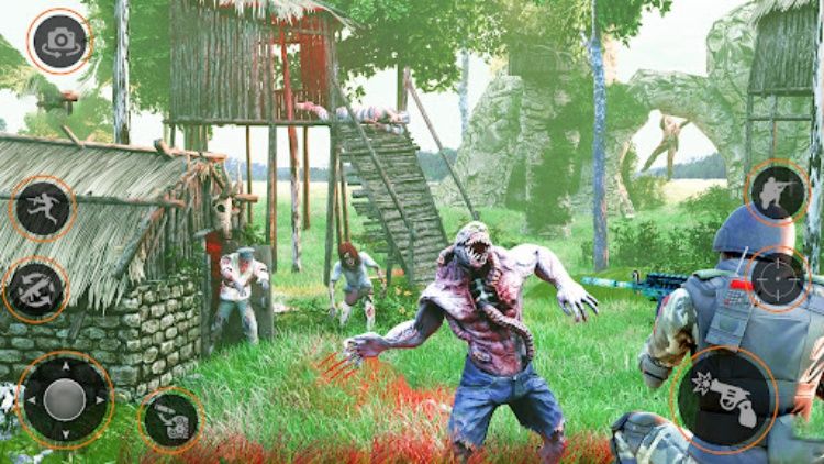 这个 3d 僵尸突击队射击游戏具有逼真的离线枪支游戏任务