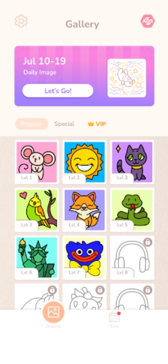 Paint Line: color by number