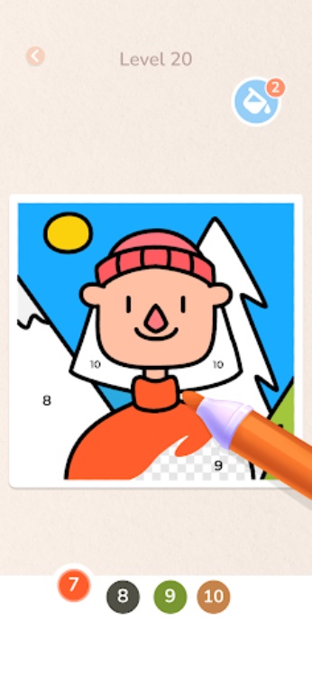 Paint Line: color by number