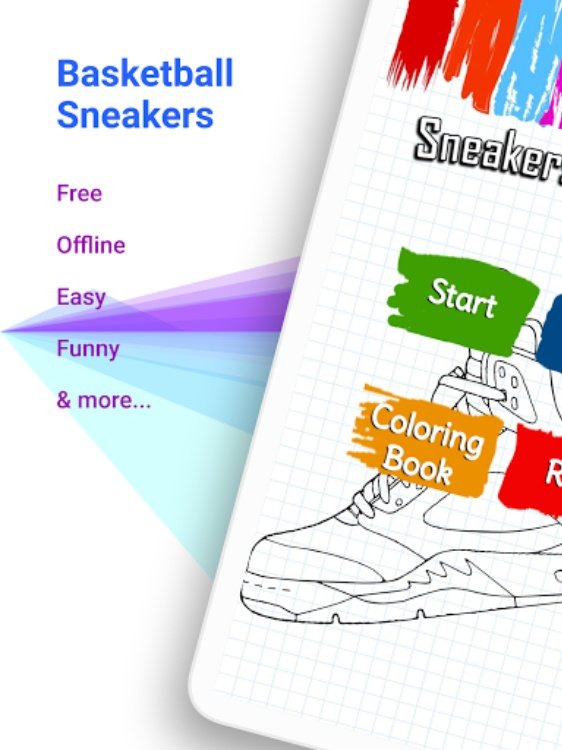 Basketball Shoes Coloring Book